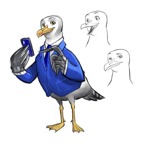 We need a Seagull mascot Design réalisé par Mr Feo