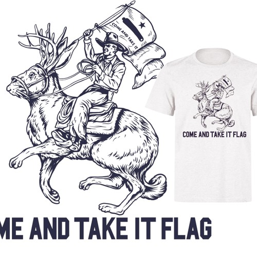 Cowboy riding a Jackalope T-shirt! | T-shirt contest