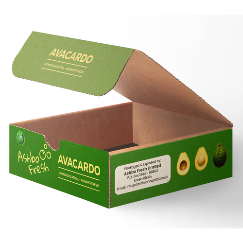 Avocado export box design Design by creativeDibyendu99