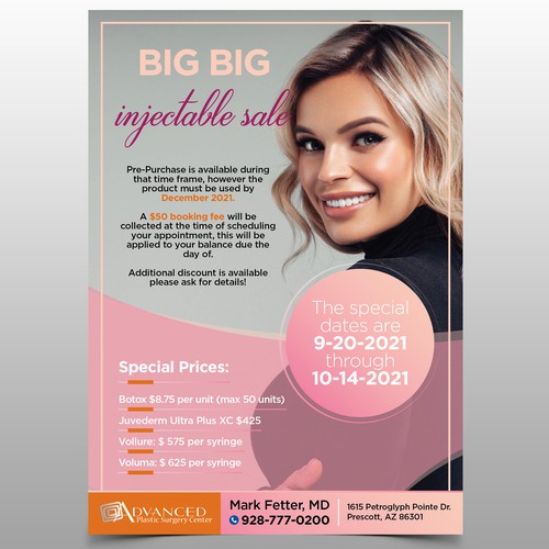 Botox and Filler Injectable Sale Add Design by inventivao