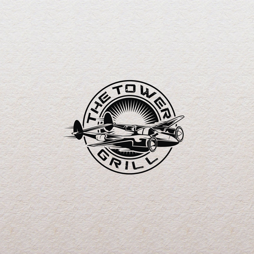 create a logo for a vintage airplane themed restaurant at local ...