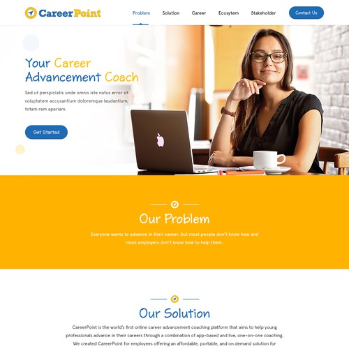 Career point - website home page design | Web page design contest |  99designs