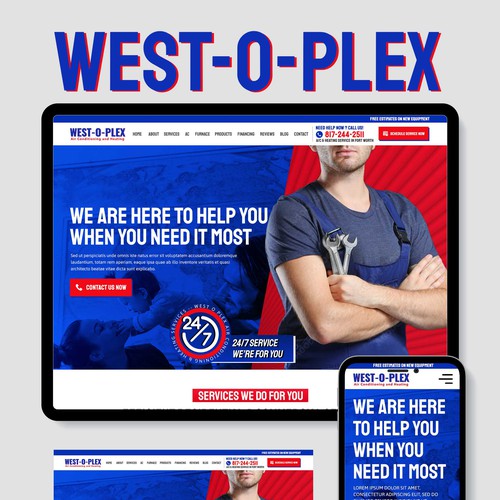 Create a custom and powerful HVAC businesses website homepage! Design by creatsoul