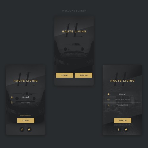 Luxury Mobile App Design by harmony.bunnie