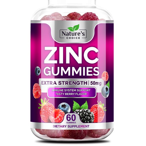 Design Tasty Zinc Gummies design needed for Nature's Choice di sapienpack