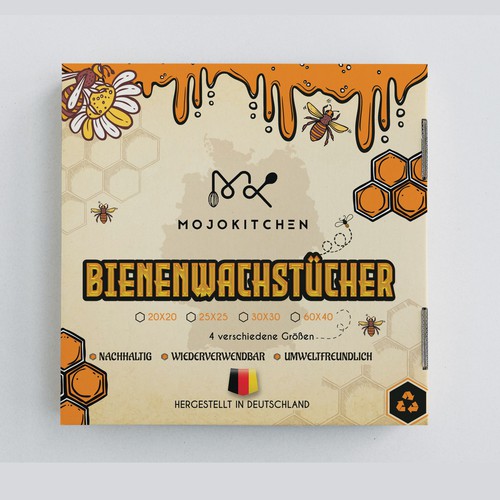 Modern Packaging for Beewax Wraps Made in Germany Design by Jatinder005