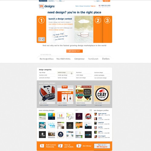 99designs Homepage Redesign Contest Design by Simone Freelance