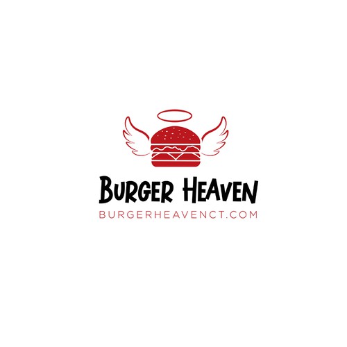 Burger Heaven high quality food logo for main building signage Design by SM ⭐⭐⭐⭐⭐