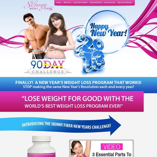 Create the next website design for Skinny Fiber New Year's Challenge Diseño de LV2