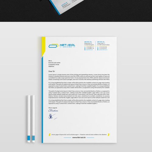 Implement the new logo on all our business papers Design by (VEER)