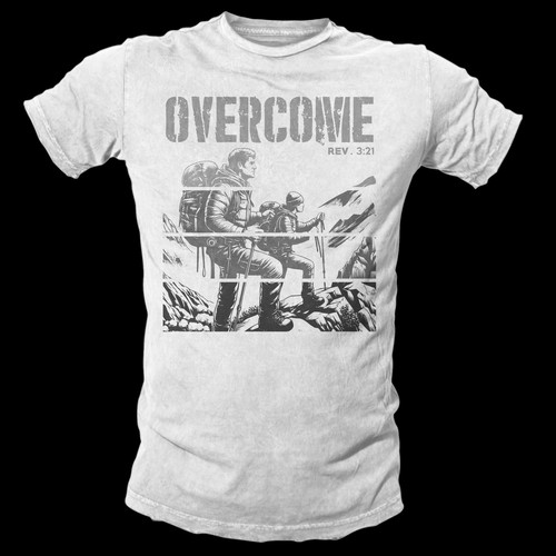 Father son camp overcome apparel T shirt contest 99designs