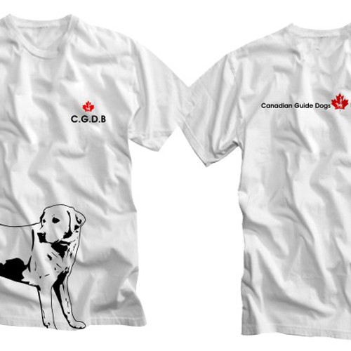 t-shirt design for Canadian Guide Dogs for the Blind Diseño de ergee