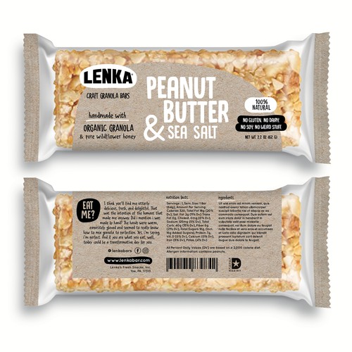 Craft Granola Bar Packaging for Millennials Réalisé par MishkaBooo design