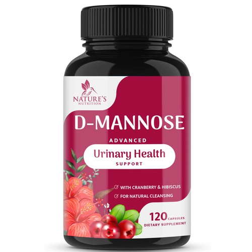 Colorful D-Mannose Design Needed for Nature's Nutrition Design by R O S H I N