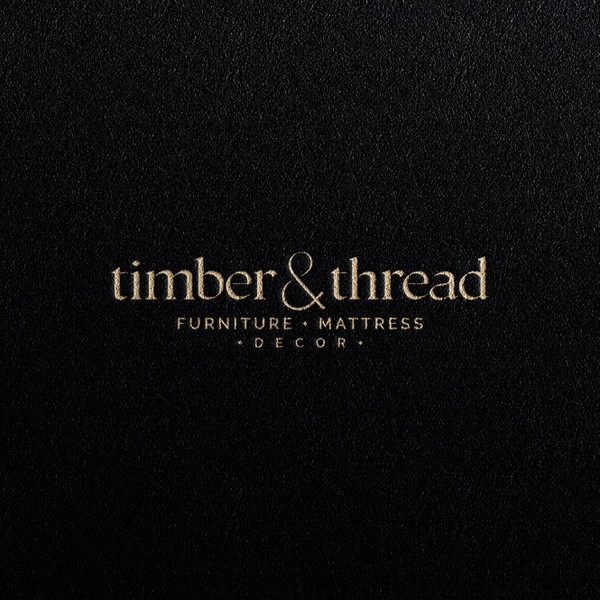 Design by Kudrah titled "timber & thread Logo Design"