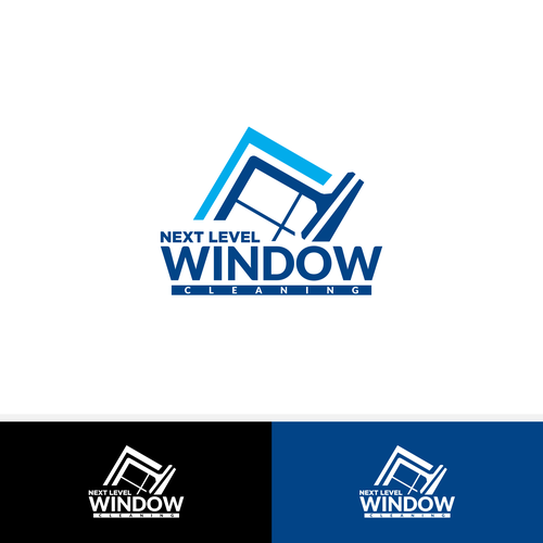 eye-catching window cleaning logo, appeals to homeowners. Design by rzaltf