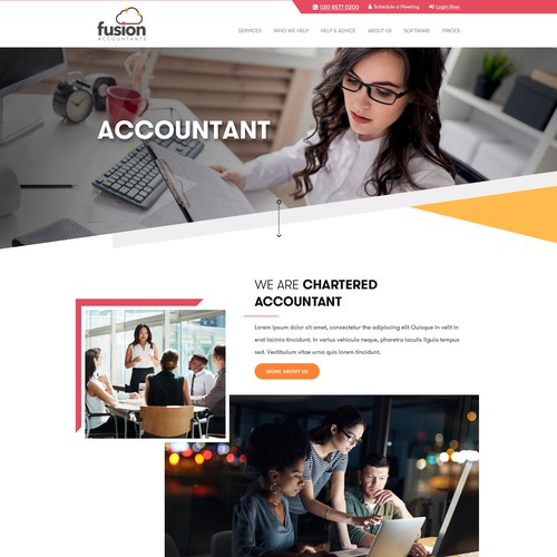 Modern top end Accounting firm website design Réalisé par Webenix Solutions