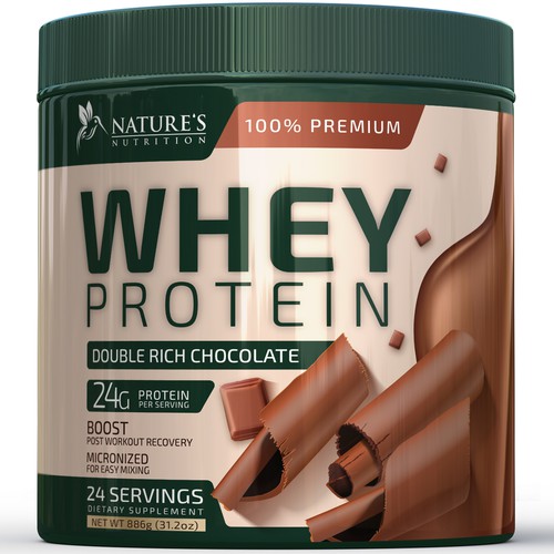 Tasty Whey Protein Chocolate Design Needed for Nature's Nutrition Design réalisé par R O S H I N