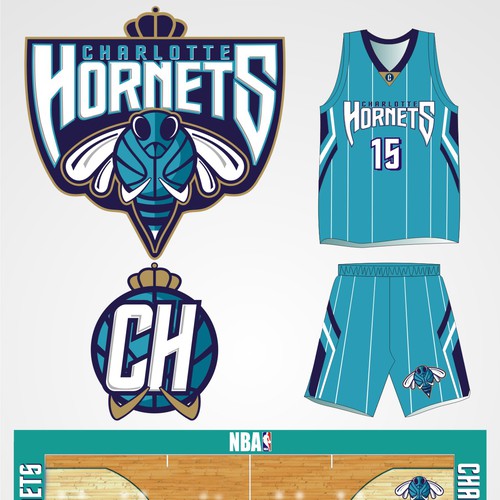 Community Contest: Create a logo for the revamped Charlotte Hornets! Design by omyadibaik