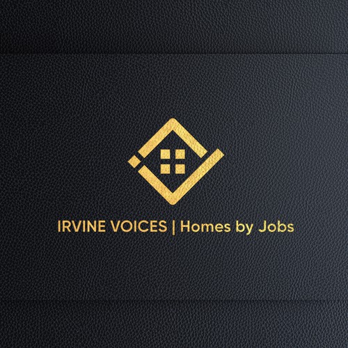 Irvine Voices - Homes for Jobs Logo Design by Ne'Uban