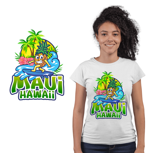 A T-Shirt Design to appeal to travelers to Maui Hawaii Design by Ongie