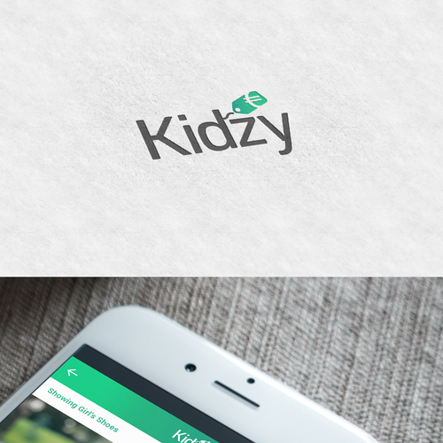 Mobile App Kidzy 2 simple screens + Logo. Design by Makak._.Studios