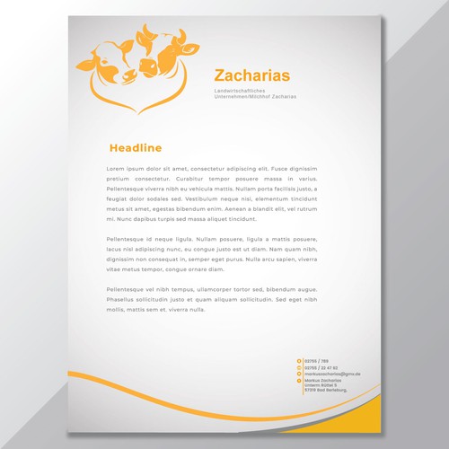 We need  letterhead design for our agricultural farm with production and sale of regional products Design by Raazaaftab