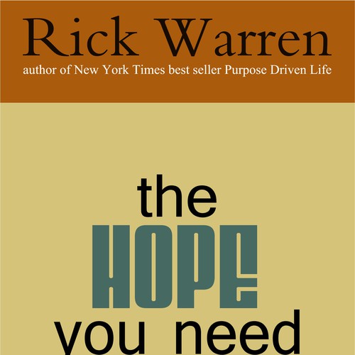 Design Rick Warren's New Book Cover Réalisé par Rob Collins