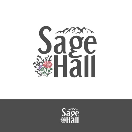 Sage Hall - Country Swing Dance & Wedding Venue Logo Design réalisé par BrainstormingDsg