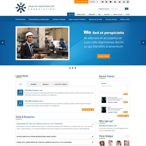 $3000 GUARANTEED !! ****** Just a "homepage" design for the Industrialists Association デザイン by Harshall