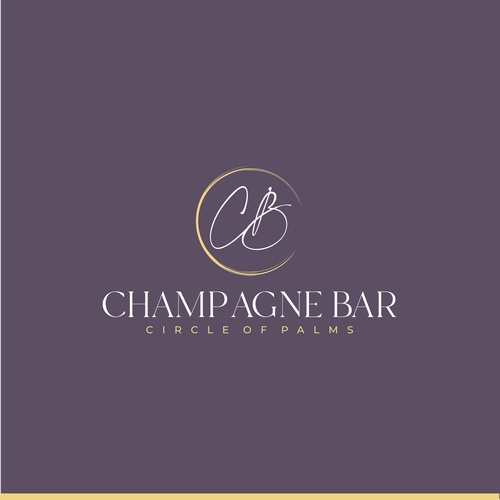 Luxury and modern Champagne Bar logo Design by Direwolf Design