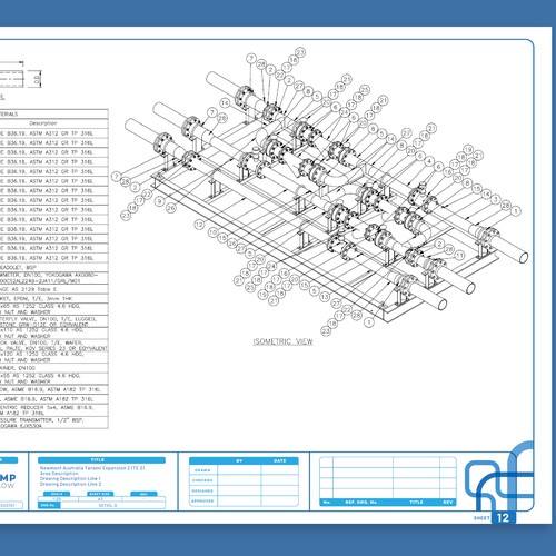 Design Title block for technical drawings di winmal