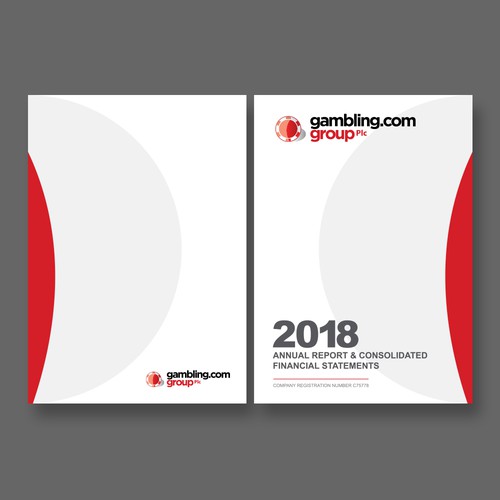 Annual Report Cover for Gambling.com Group Diseño de sagarartist