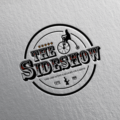 Logo for The Sideshow - a whimsical art gallery Design by G+D