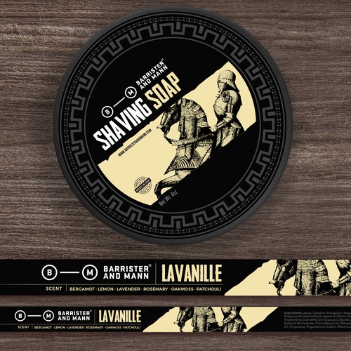 Design Updated and Stylish Labels for Our Best-Selling Men's Shaving Soap Réalisé par ADD778