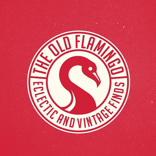 Create hip logo for THE OLD FLAMINGO that specializes in eclectic, vintage, upcycled furniture finds Design von Wintrygrey