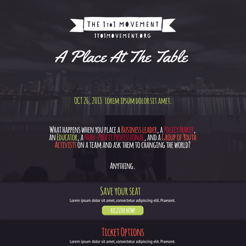 Create an event registration for a youth-based conference Design von IX Pixels