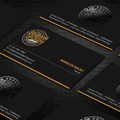 Business Card for a Custom Clothing/Product Business Design by Taaiebah