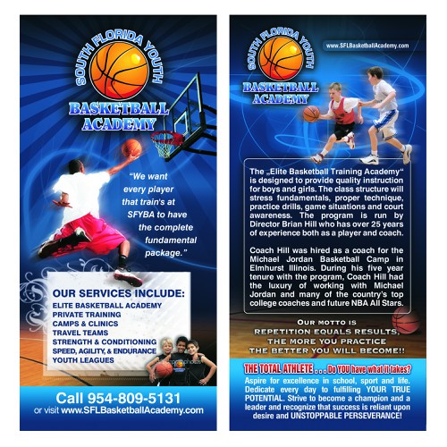 Help South Florida Youth Basketball Academy create a double sided