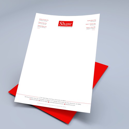 Letterhead for Divorce & Family Law Firm; Modern, Minimalist, Conservative Design Design by Xclusive16