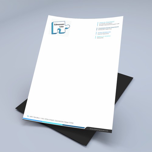 Striking New Modern Letterhead Needed for Law Firm Revival Design by Xclusive16