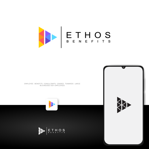 Ethos Benefits - Logo for Employee Benefits Consultant based on Concept of Ethos, Pathos, Logos Design by OeisDesign
