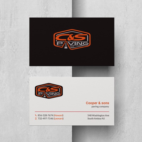 We are an asphalt paving company  card with character, style, stands out from everyone nothing bland no white ,add stuff Design réalisé par SUJAN SARDER