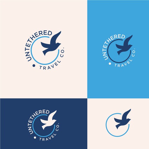 whimsical logo for travel agency that depicts an untethered lifestyle Réalisé par FoxCody