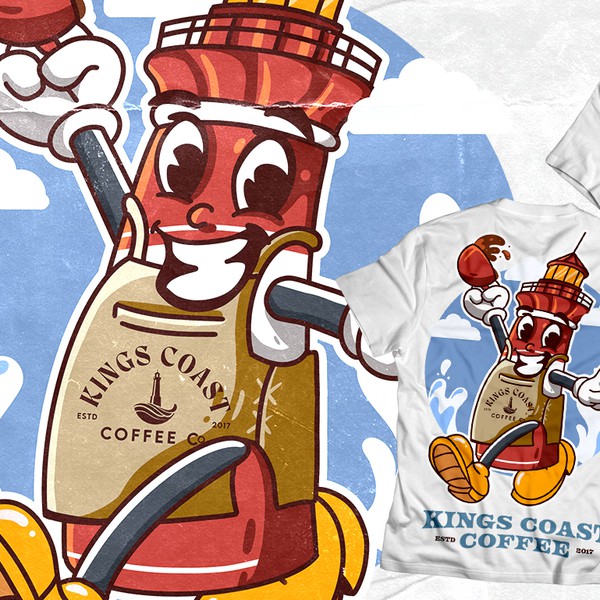 Design by Crispywork titled "King Coast Coffee"