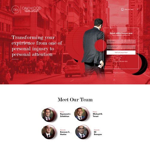 Car Accident Lawyer Landing Page, Mini Site Design by TORNADODESIGN