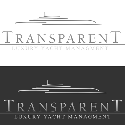 logo for TRANSPARENT Luxury Yacht Management Design by geokal