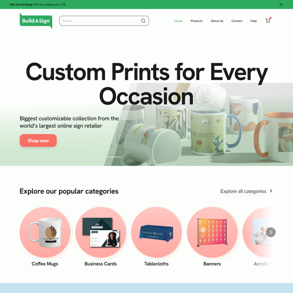 Build A Sign - Landing Page