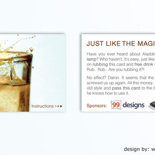 Design the Drink Cards for leading Web Conference! Réalisé par ProjectDrawing