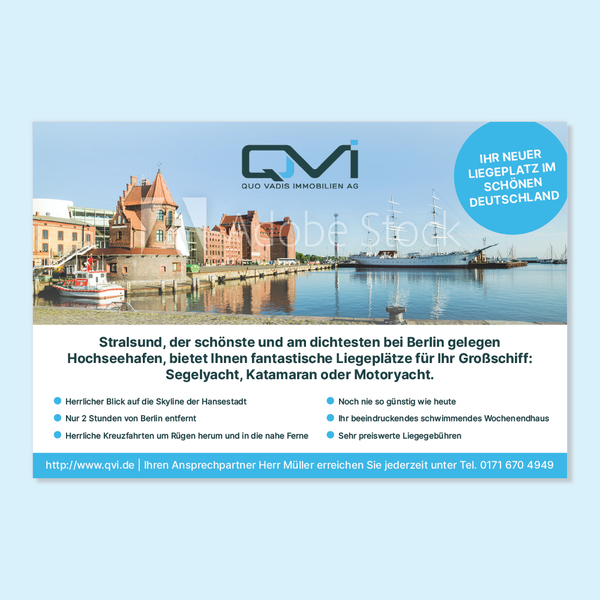 Messeaufsteller für Yachthafen